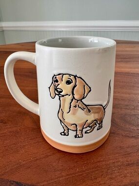 Dachshund Coffee Mug Dog Doxie Breed Tea Cup Ceramic Embossed Appears Unused